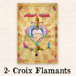 The Poster Of The Croix Camargue With Hyper-Colored Eyelets - Perfect For A Guardian Chic Style Verdine Roulotte Spirit - thumbnail 3