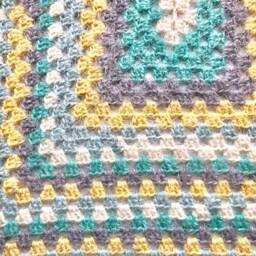 Fuzzy Green Yellow & Grey Baby Blanket - thumbnail 4