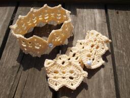 Beige Lace Tiebacks, Curtain Holders, Custom Order Available - thumbnail 1