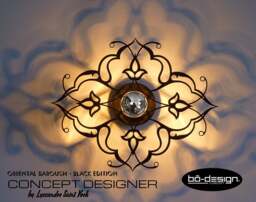 Oriental Lighting, 30 Or 35 cm Black, 110 V, Lighting, Designer Lighting, Oriental Light, Shadows On The Wall, Oriental Lamp, Lighting Design - thumbnail 1