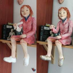 Custom Made Order, Photos Only For Refernce, Young Man Sculpture, Paper Mache Sculpture