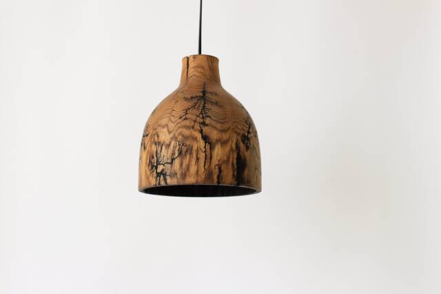 Wood Pendant Light, Dining Room Light Fixture, Natural Chandelier, Flush Mount Rustic Decor - image 1