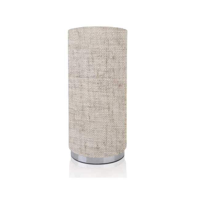 Handmade Linen Pad Lamp With Chrome Base, Ava Dune Night Light