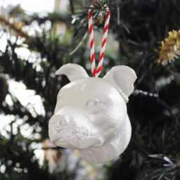 staffordshire Bull Terrier Christmas Ornament Festive Dog Head Tree Decoration - thumbnail 4