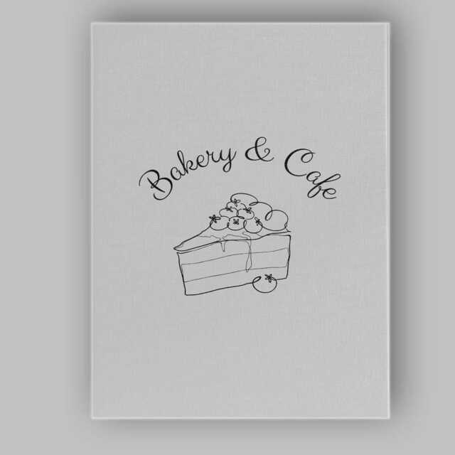 Minimalist Bakery Cake Slice Line Art Illustration Canvas Wall Print Decor Picture Ready To Hang - image 1