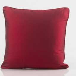 Red Silk Throw Pillow Embossed Floral Designer Pillow, 20x20 - thumbnail 4