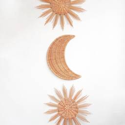 Wicker Sun & Moon Nursery Wall Decor Set - thumbnail 2