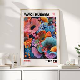 Yayoi Kusama, Kusama Print, Poster, Japanese Wall Art, Japandi, Japandi Art - thumbnail 1