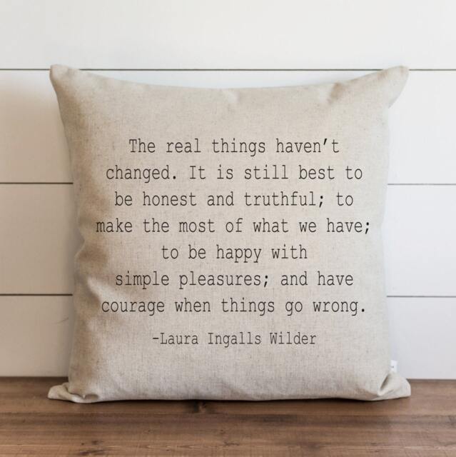 Real Things 20 X Pillow Cover // Everyday Faith Little House On The Prairie Throw Gift Accent Cushion - image 1