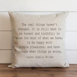 Real Things 20 X Pillow Cover // Everyday Faith Little House On The Prairie Throw Gift Accent Cushion - thumbnail 1