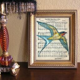 Barn Swallow Art Print, Spiritual Song Sheet Music - Digital Download - thumbnail 2