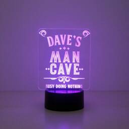 Personalised Man Cave Led Sign - Custom Name Games Room Lamp - thumbnail 4