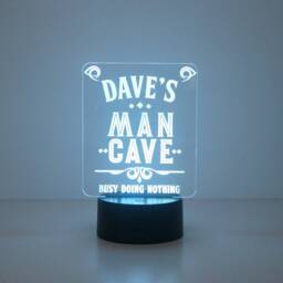 Personalised Man Cave Led Sign - Custom Name Games Room Lamp - thumbnail 1