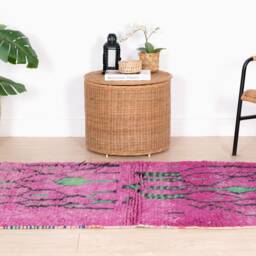 Purple Boujaad Rug, Authentic Moroccan Rug 3x5 Ft, Handmade Berber Carpet, Genuine Wool Rug, Area Tapis Berbere, Teppich - thumbnail 2