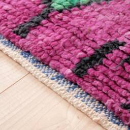 Purple Boujaad Rug, Authentic Moroccan Rug 3x5 Ft, Handmade Berber Carpet, Genuine Wool Rug, Area Tapis Berbere, Teppich - thumbnail 4