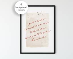 Modern Custom Quote Print, Sign, Wall Art, Prints Typography Personalised Text Print - thumbnail 1