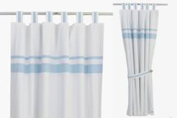 Nursery Blackout Curtains, White Blue Drapes, Window Dressing For Boys, Sky Decor, Light Baby, Customisable Sizes