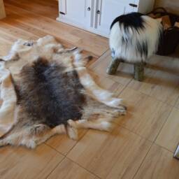 Luxurious Scandinavian Reindeer Rug Natural Skin Decor - 130 cm - thumbnail 3