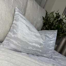 "Silver Marble Cushion Cover 12""x20" - thumbnail 4
