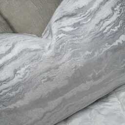 "Silver Marble Cushion Cover 12""x20" - thumbnail 2