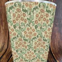 William Morris Waste Paper Bin, Fabric Desk Handmade Basket, Decorative Home Office Bin - Orchid Buttercup - thumbnail 3
