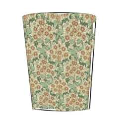 William Morris Waste Paper Bin, Fabric Desk Handmade Basket, Decorative Home Office Bin - Orchid Buttercup - thumbnail 2