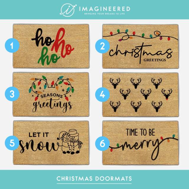 Christmas Doormat Decor - Gift For Men Women Custom Door Mat Santa Festive Welcome - image 1