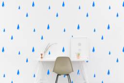 Raindrop Wall Decal Rain Drops Kids Room Wall Sticker Nursery Bedroom, Living Pattern Wallpaper Vinyl Decals Home Decor Stickers - thumbnail 1