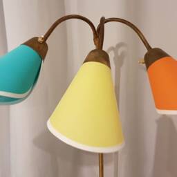3 New High-Quality Lamp Shades For Original 1950S Bag in Orange/Yellow/Mint - thumbnail 2