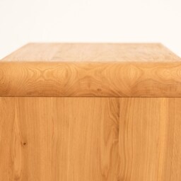 Small Tv Stand, Vinyl Record Storage in Solid Oak With Soft Closing Doors Record Storage, Sideboard, Console Bookshelves, Media Cabinet - thumbnail 3