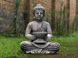 Meditating Buddha With Offering Bowl Statue Traditional Decoration Outdoor Zen Garden Sculpture Japanese Ornament Buddha Lover Gift - thumbnail 1