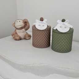 Diamond Candle Jar Gift Set - Navy, Sage, Coffee Soy Wax, Boxed - thumbnail 4