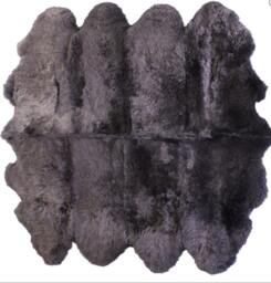 Large Chocolate Brown Rug . 8 Skin Dark Luxury Sheepskin Rug, Genuine , Sofa Cover, Bed Cover. Xxl - thumbnail 1