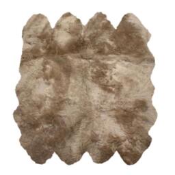 Large Chocolate Brown Rug . 8 Skin Dark Luxury Sheepskin Rug, Genuine , Sofa Cover, Bed Cover. Xxl - thumbnail 4