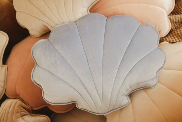 "Velvet Shell Pillow ""Blue Pearl" - image 1