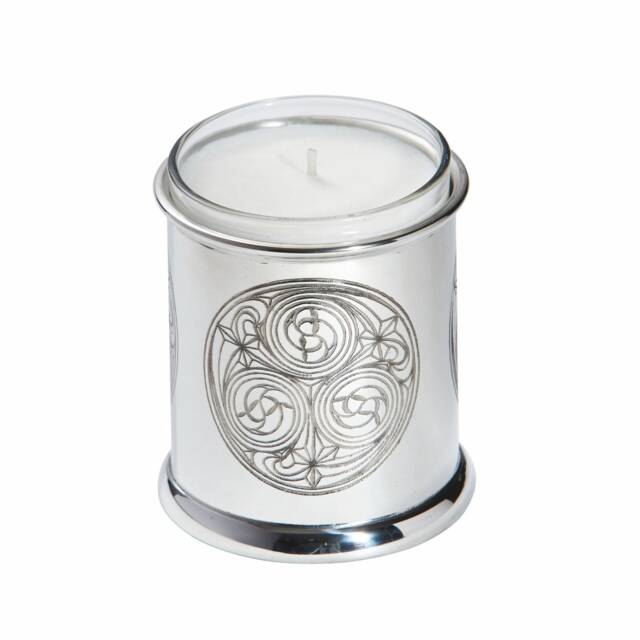 Kells Celtic Pewter Candle Votive, Handcrafted Wentworth Tealight Holder, Decor - image 1