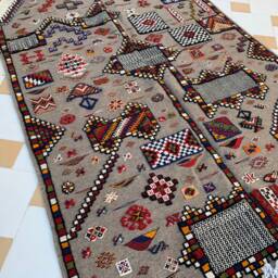 Glaoui Morocco Greige Kilim Rug - thumbnail 3
