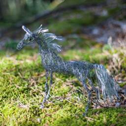 Unicorn Horse, Fantasy Animal, Horse Figurine, Sculpture, Gift For Her, Wired Animal Mythical Creatures, Art - thumbnail 2