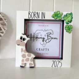 "Baby Photo Frame Personalised With Name, 4"" X 4" - thumbnail 2