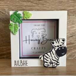 "Baby Photo Frame Personalised With Name, 4"" X 4" - thumbnail 3