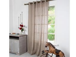 Linen Curtain Panel-Curtains-Natural Curtain-Washed Window Panel - With Bronze Grommet -Custom Length X 55''(140cm - thumbnail 2