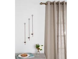 Linen Curtain Panel-Curtains-Natural Curtain-Washed Window Panel - With Bronze Grommet -Custom Length X 55''(140cm - thumbnail 3