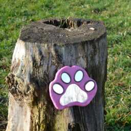 5 Mirrors Cat Paw, Decorative Wall Mirror Cat's Paw Shaped, For Walls, Cat Lover Must Have, Decor, Pink With Violet Hemp Rope - thumbnail 4
