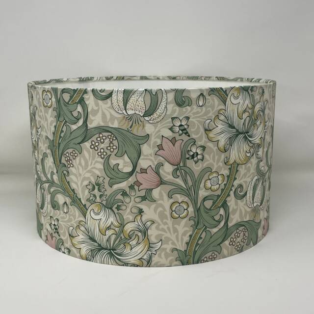 William Morris Golden Lily Drum Lampshade Linen/Blush - image 1