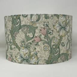 William Morris Golden Lily Drum Lampshade Linen/Blush - thumbnail 2