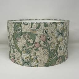 William Morris Golden Lily Drum Lampshade Linen/Blush - thumbnail 1