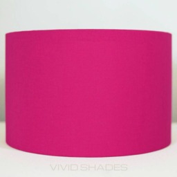 7 Vibrant Colours, Plain Scandinavian Fabric Lampshade, Handmade By Vivid Shades, Colours Blue Blush Pink Red Orange Yellow Fuchsia Green - thumbnail 2
