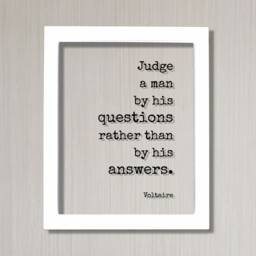Voltaire - Floating Quote Judge A Man By His Questions Rather Than Answers Art Print Genuine Authentic - thumbnail 2