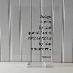 Voltaire - Floating Quote Judge A Man By His Questions Rather Than Answers Art Print Genuine Authentic - thumbnail 3