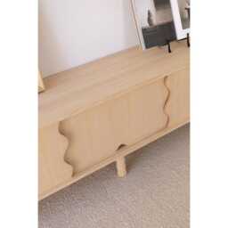 Solid Wood Multimedia Console, Tv Stand For Living Room - Malaret - thumbnail 3